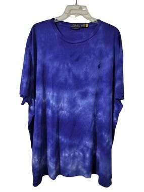 M1338) Polo Ralph Lauren Men  XXL City Royal Multi Tie Dye Cotton Crewneck Tee